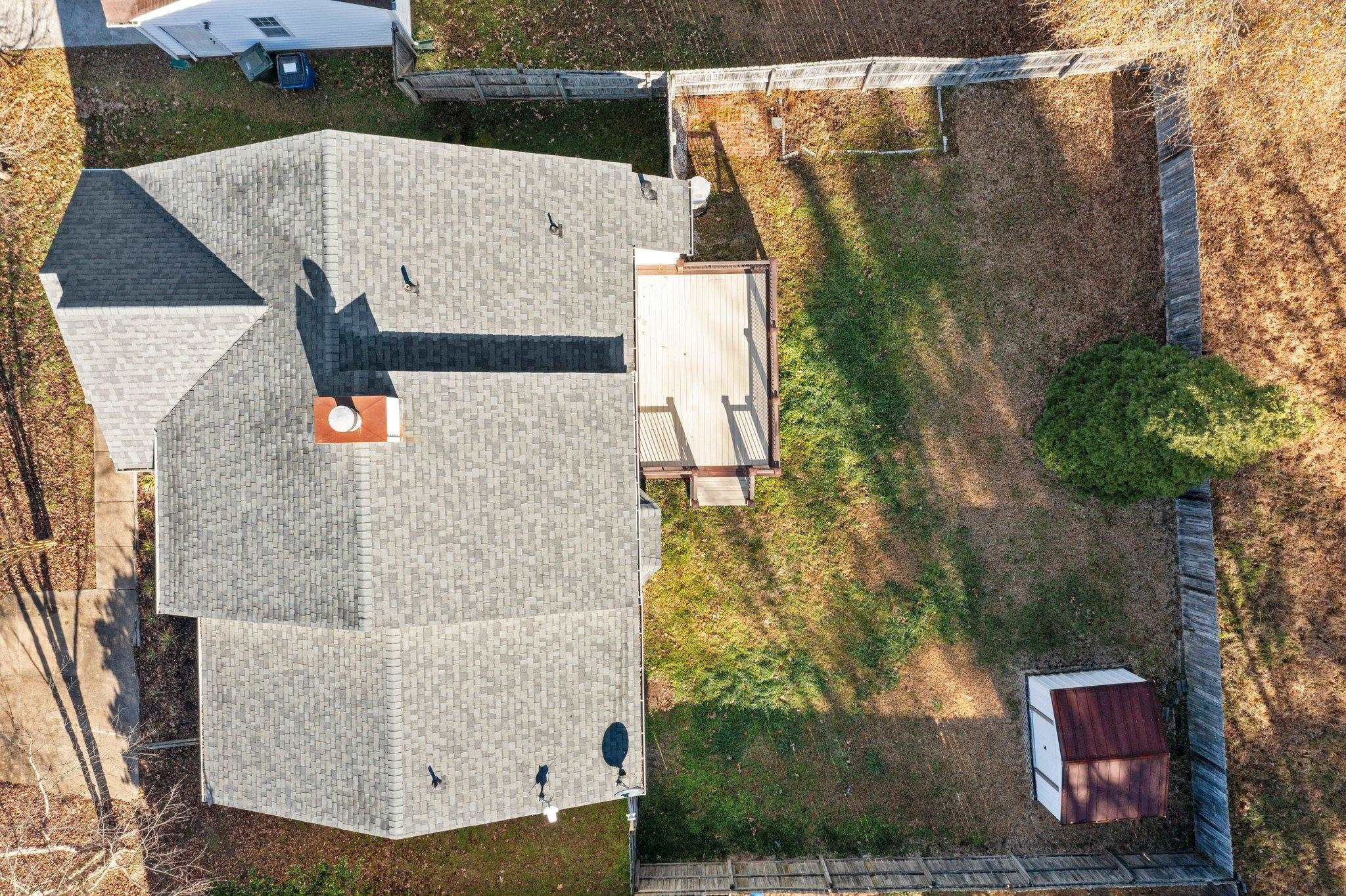 5215 Botany Bay Drive Raleigh, NC 27616 - Photo 26 of 28 Aerial View overlooking the home and fenced in backyard. Aerial View