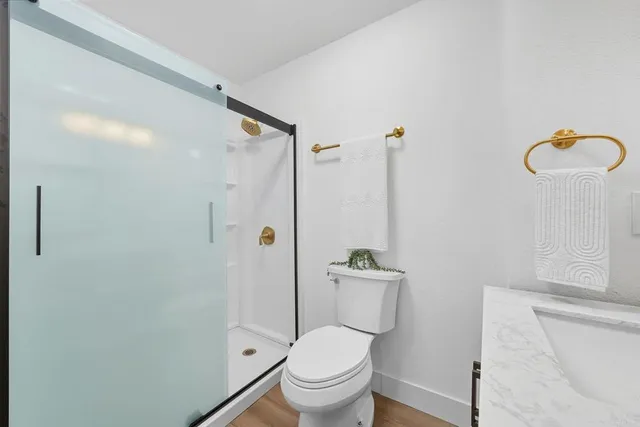 an aerial view of multiple house