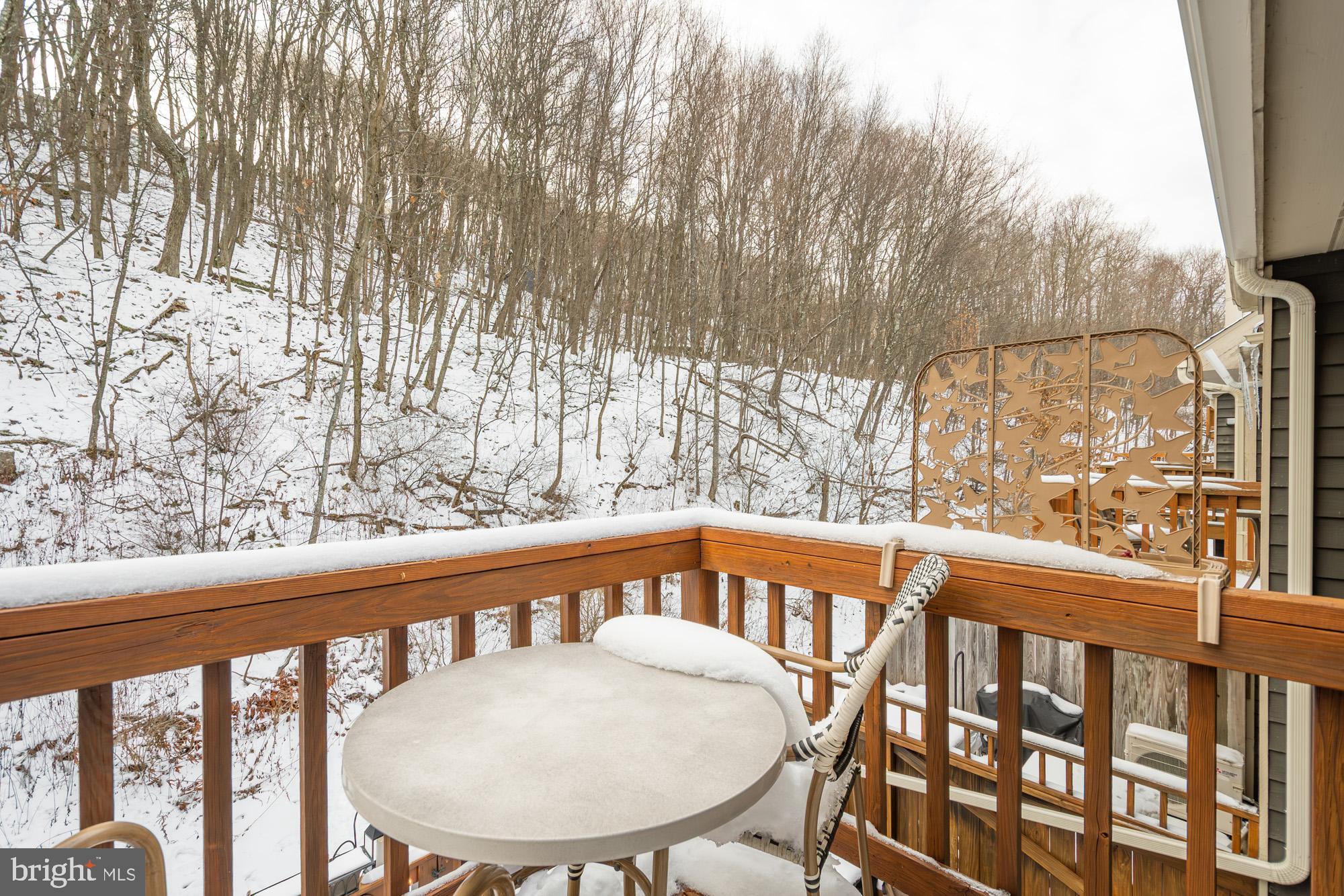 6 Winding Way, Unit 19C McHenry, MD 21541 - Photo 43 of 62 a view of a balcony with a table and chairs