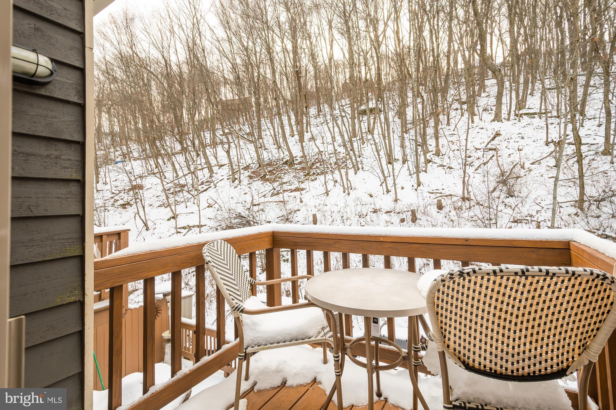 6 Winding Way, Unit 19C McHenry, MD 21541 - Photo 44 of 62 a view of a chairs and table in the balcony