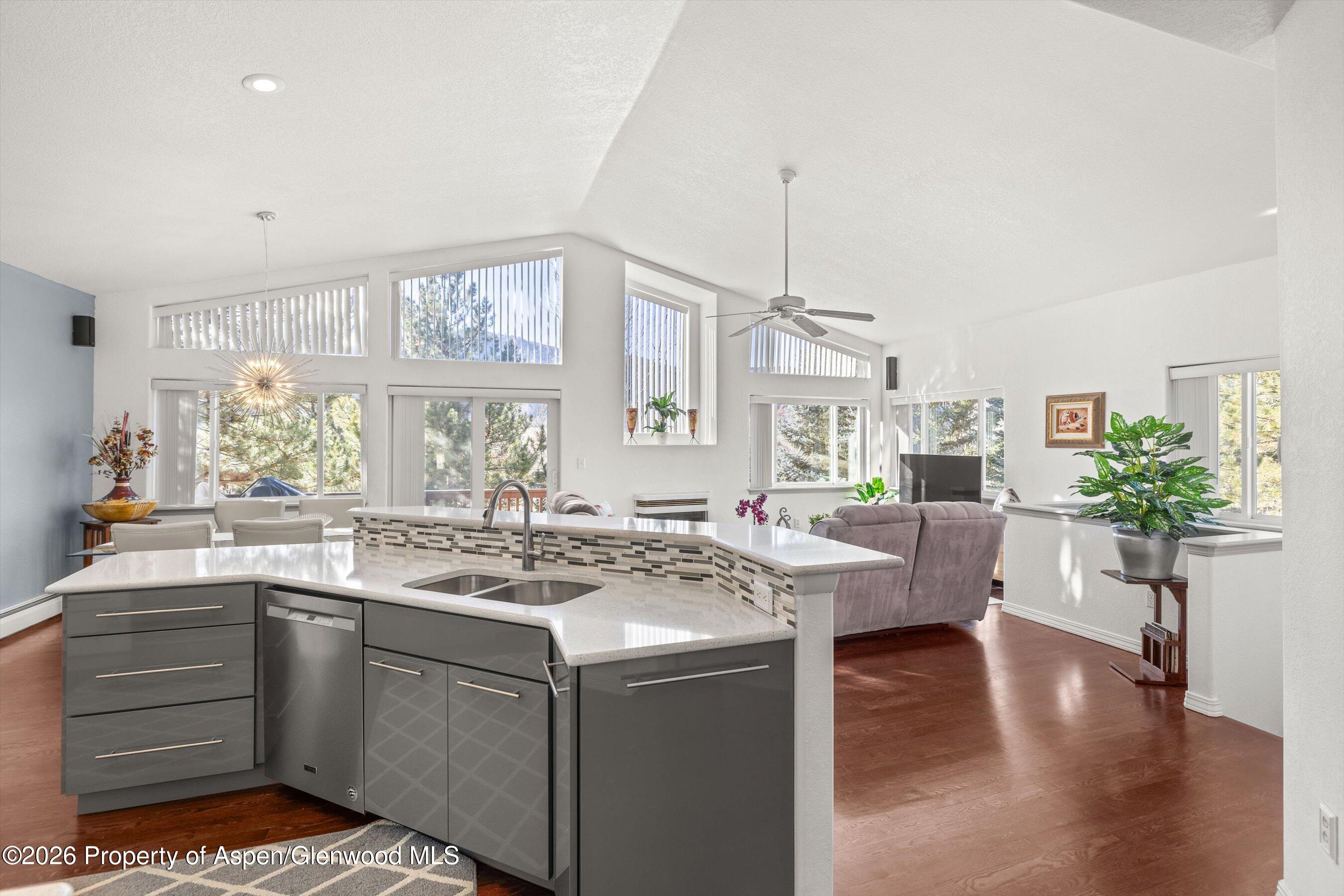 1 Pine Ridge Road Basalt, CO 81621 - Photo 11 of 32 a kitchen with a sink stove and wooden floor