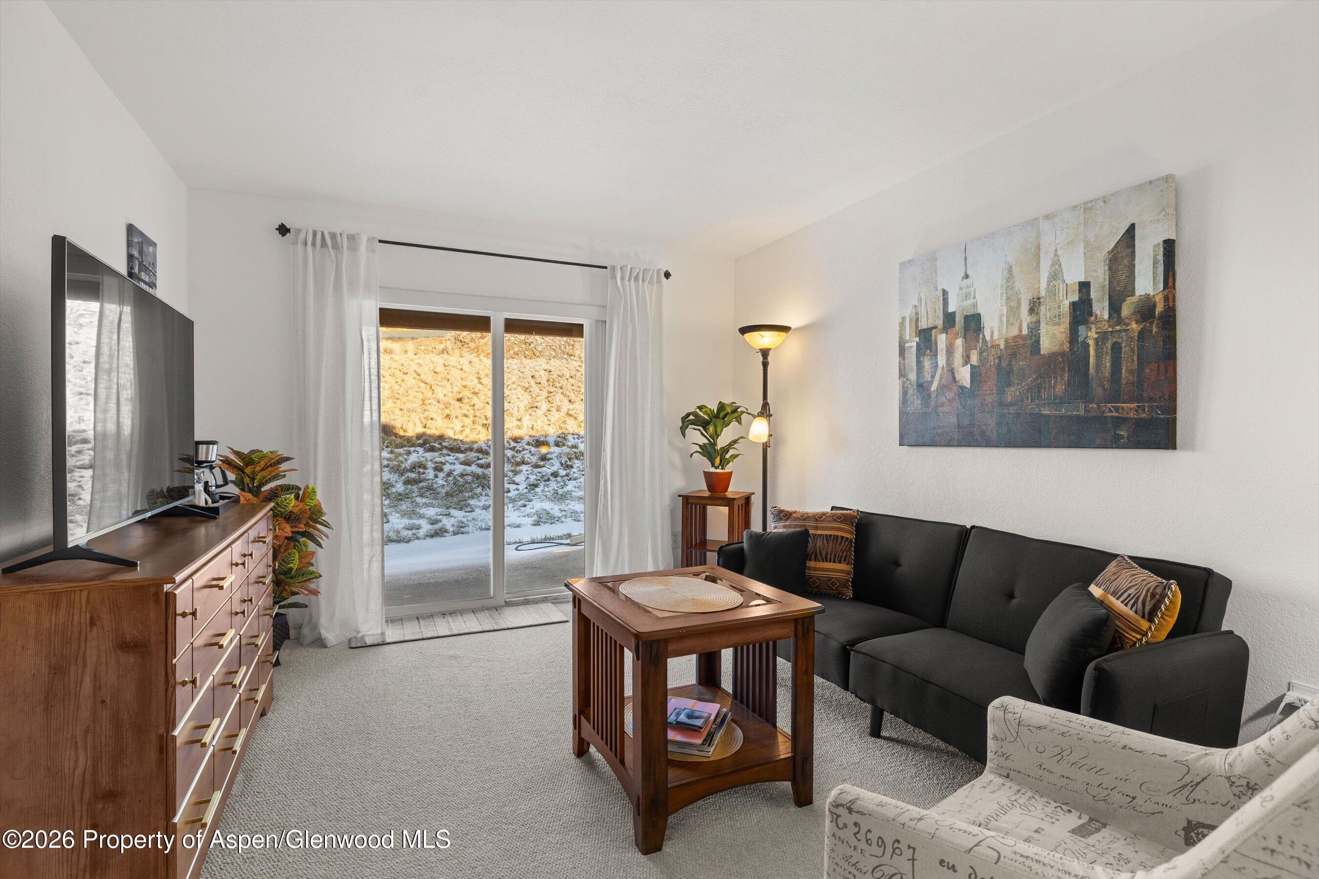 1 Pine Ridge Road Basalt, CO 81621 - Photo 25 of 32 a living room with furniture and a flat screen tv