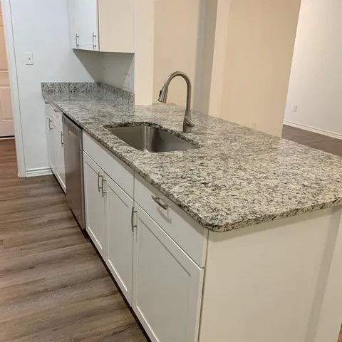 a view of a kitchen counter top space