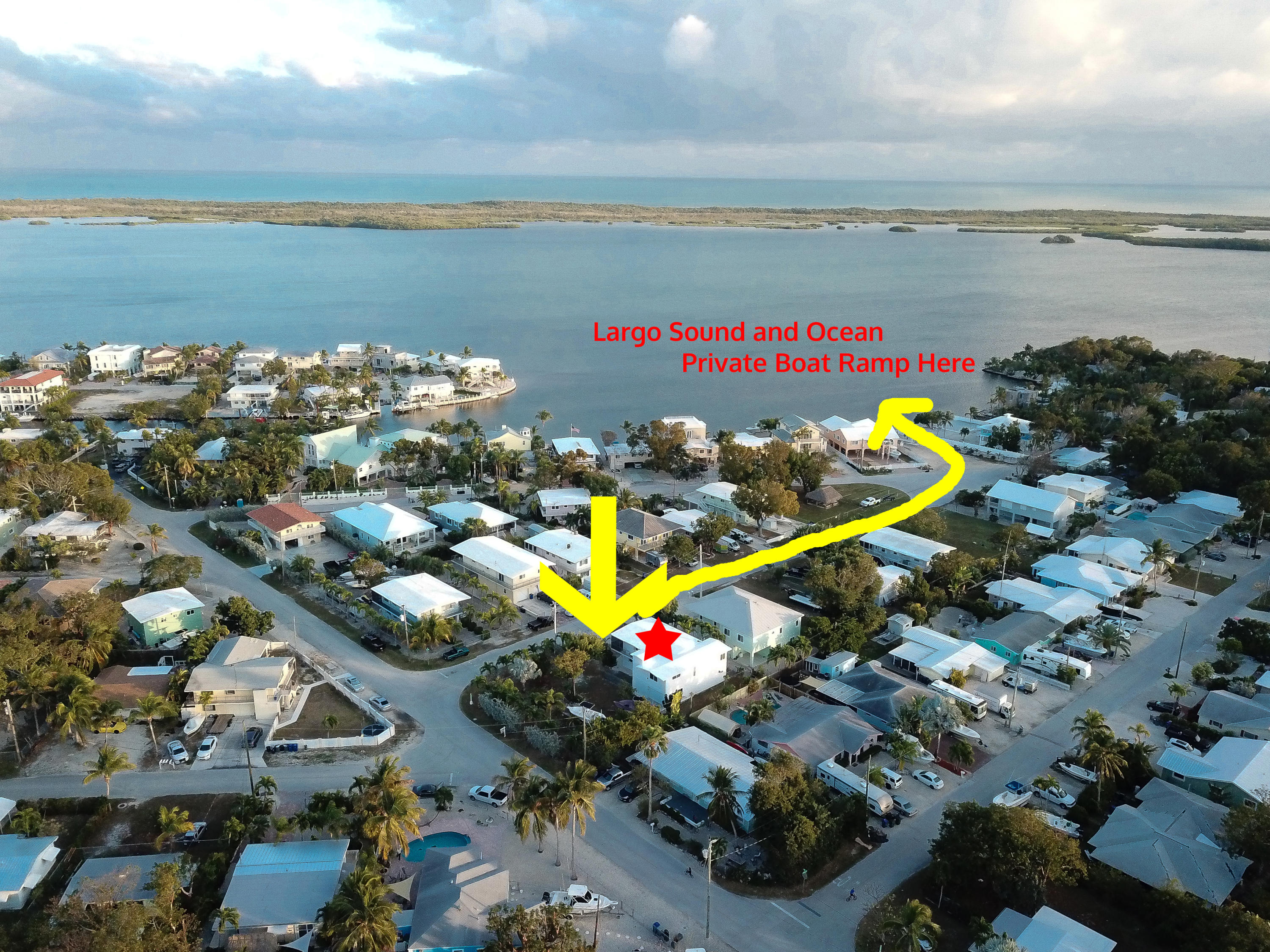 419 3rd Street Key Largo, FL 33037 - Photo 5 of 40 Aerial with marker