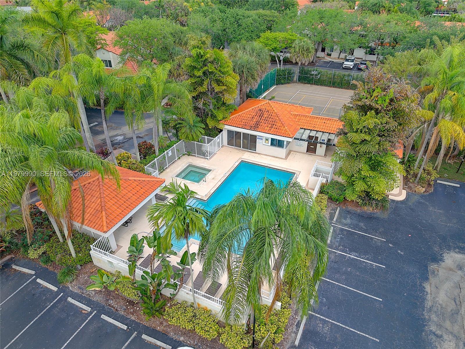 10978 Southwest 75th Terrace Miami, FL 33173 - Photo 25 of 34 an aerial view of a house with garden space and street view