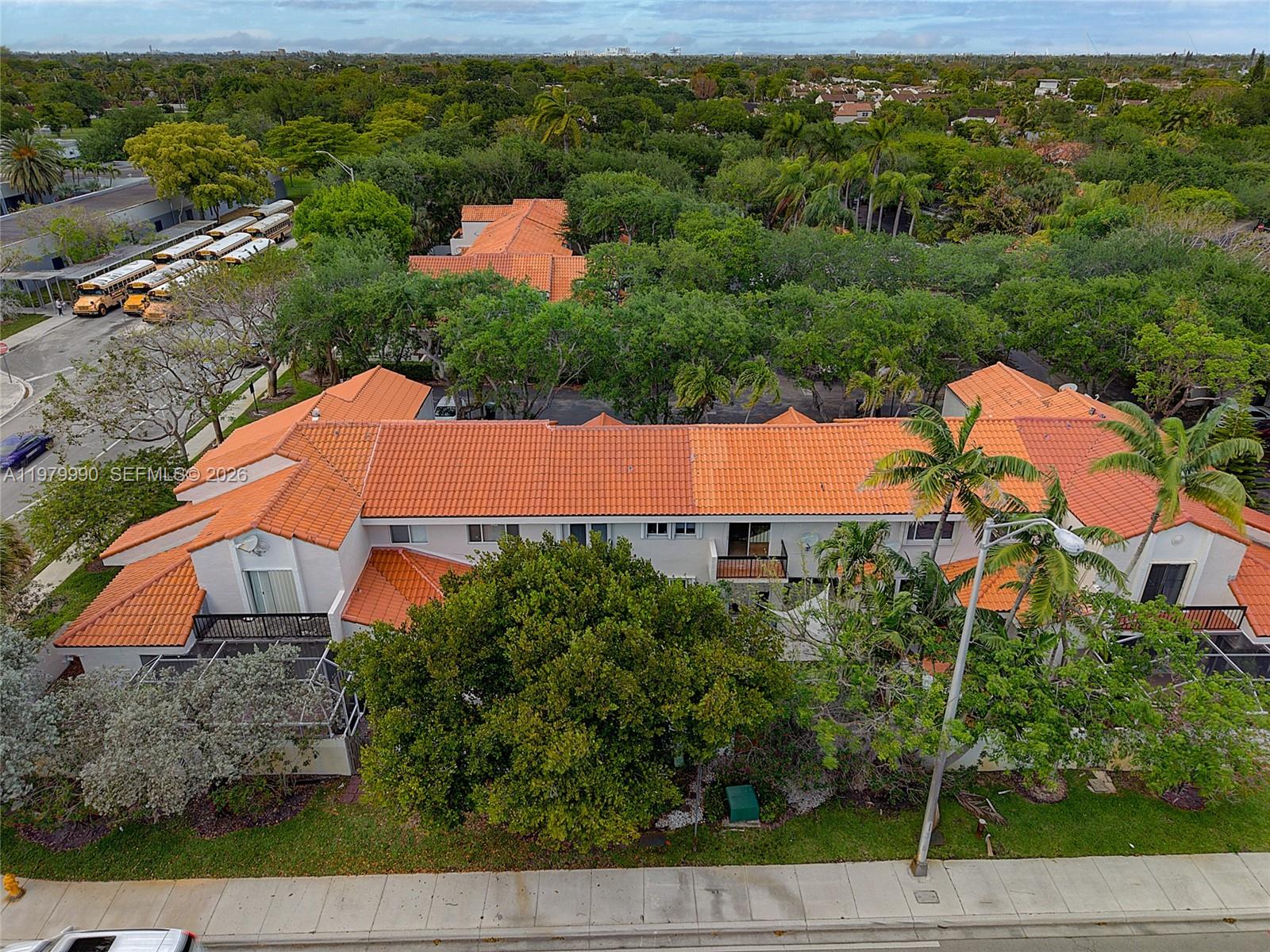 10978 Southwest 75th Terrace Miami, FL 33173 - Photo 31 of 34 an aerial view of house with yard swimming pool and outdoor seating