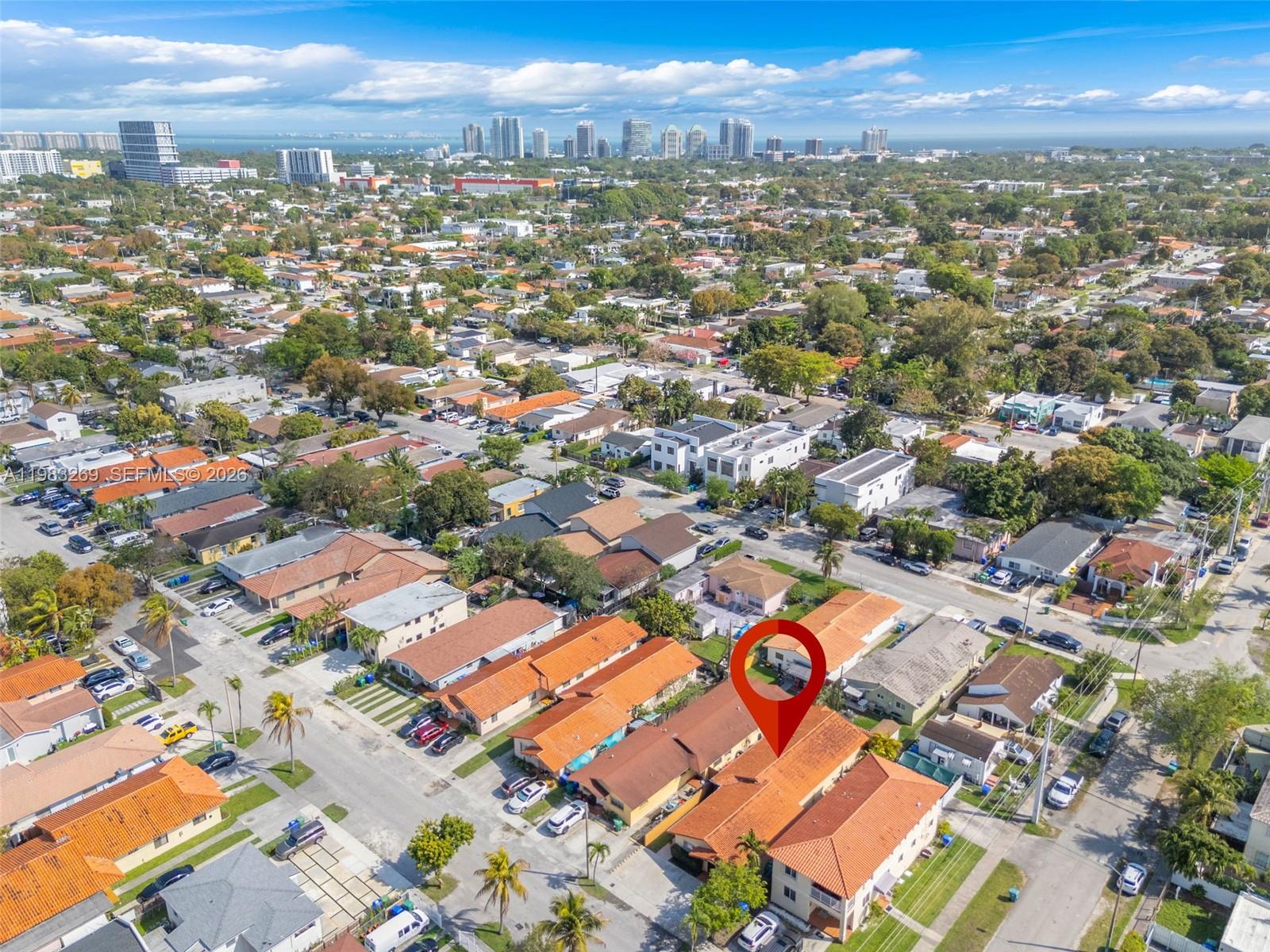3572 Southwest 25th Street Miami, FL 33133 - Photo 18 of 18 an aerial view of residential houses with city view