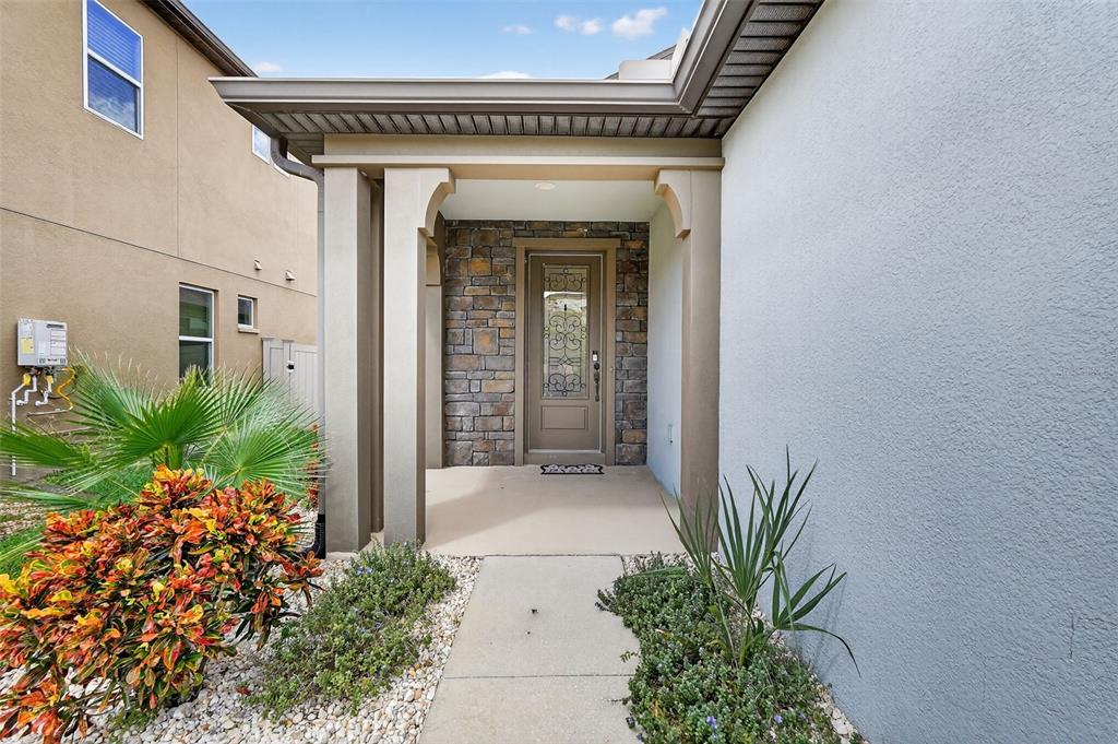 29241 Perilli Place Wesley Chapel, FL 33543 - Photo 5 of 53 a view of a entryway with flower plants