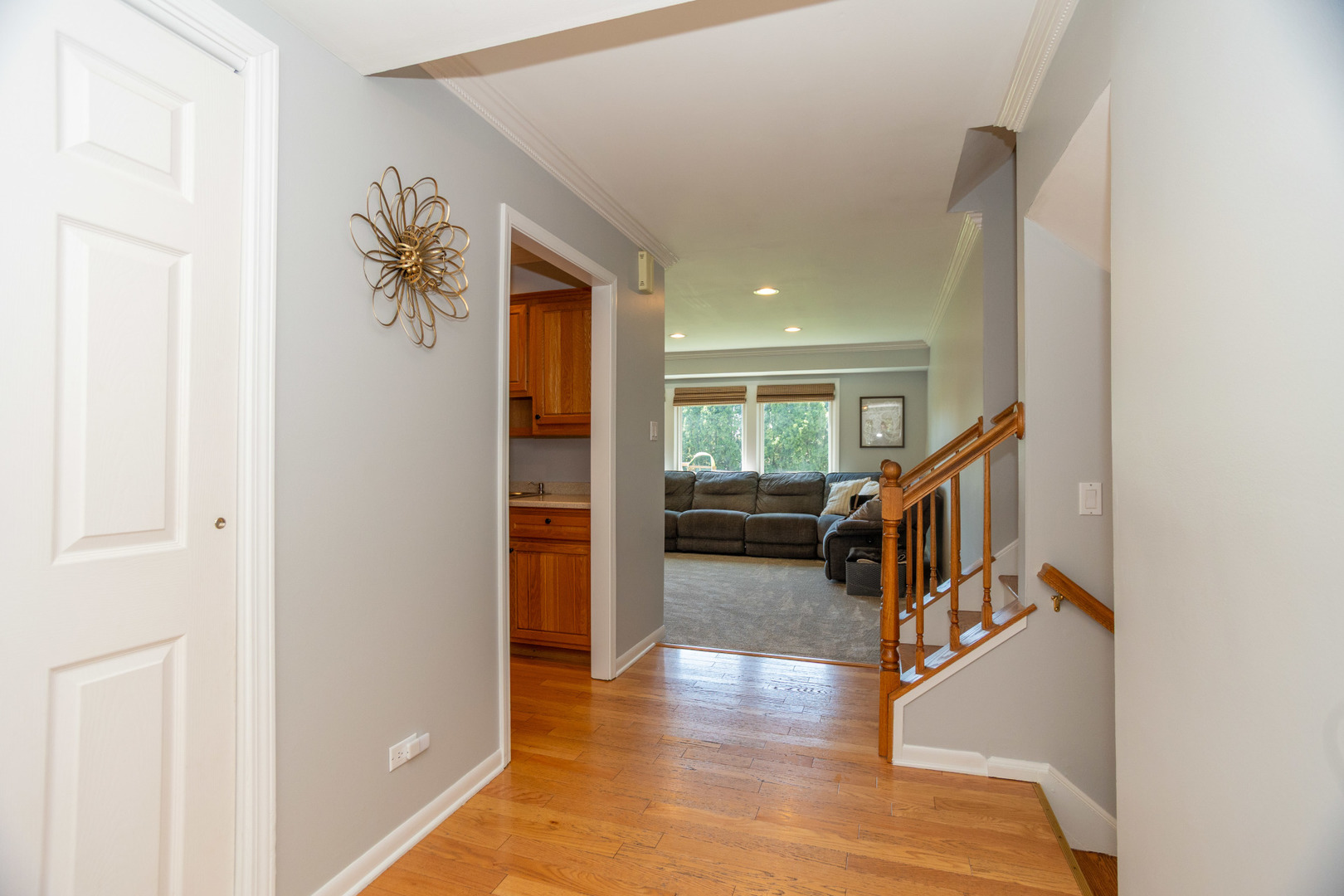 1485 Devonshire Lane Hoffman Estates, IL 60169 - Photo 2 of 27 a view of entryway and hall with wooden floor