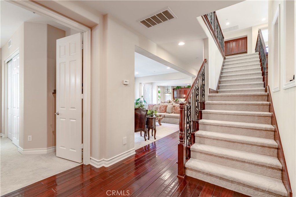 4023 Elderberry Circle Corona, CA 92882 - Photo 49 of 74 a view of entryway and hall with wooden floor
