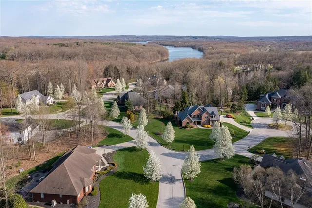 an aerial view of multiple house