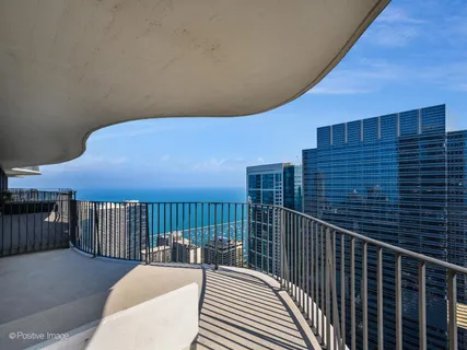 a view of city from a balcony