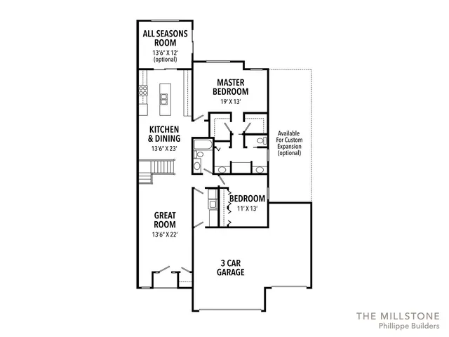 a picture of a bench in a white house