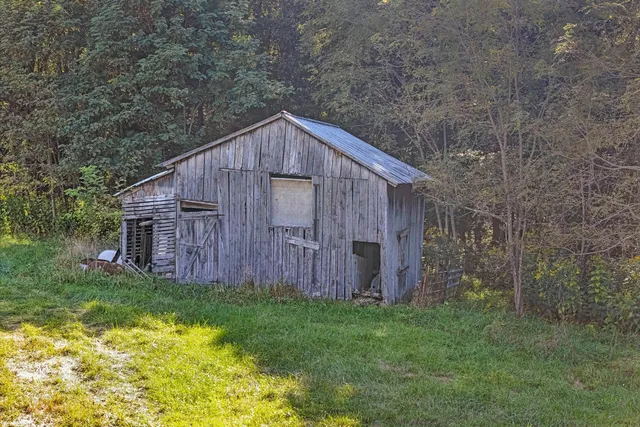 a view of a yard with an outdoor space