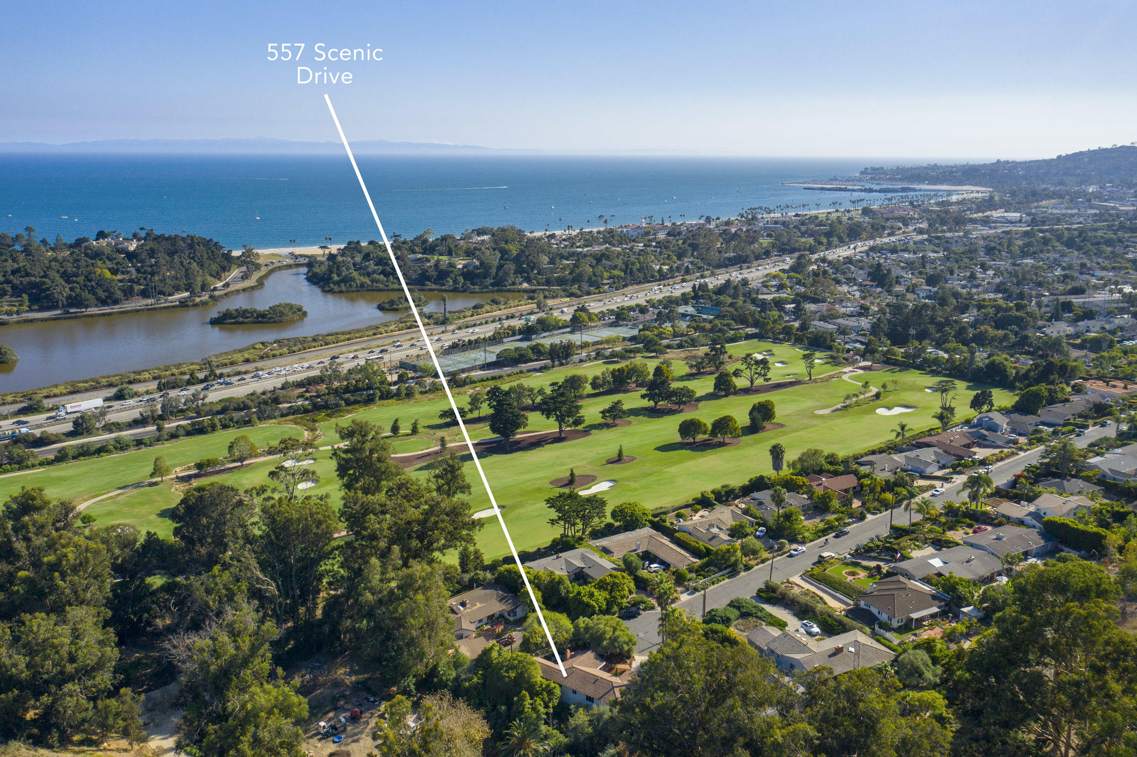 557 Scenic Drive Santa Barbara, CA 93103 - Photo 2 of 21 Aerial view South