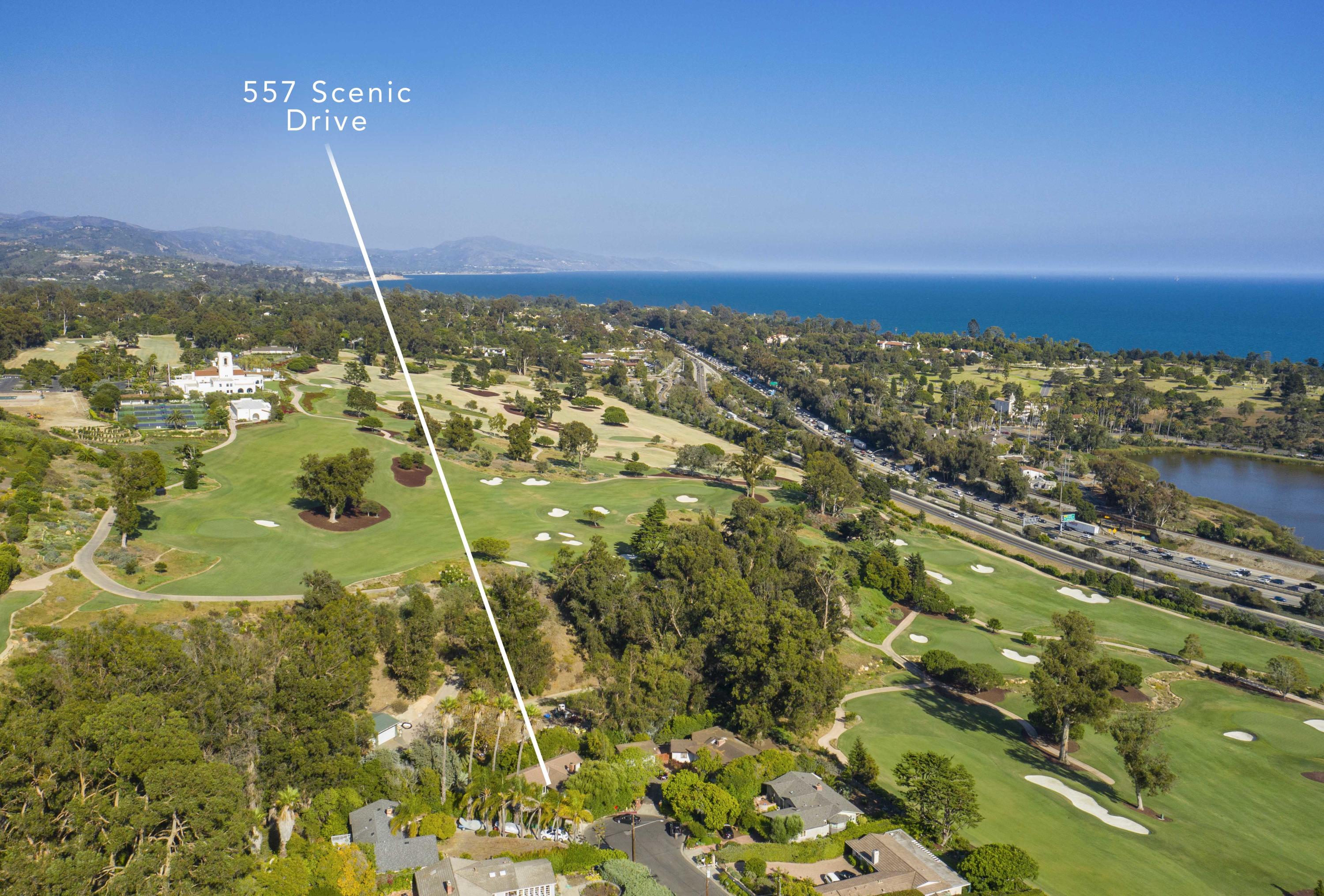 557 Scenic Drive Santa Barbara, CA 93103 - Photo 3 of 21 Aerial view to Montecito