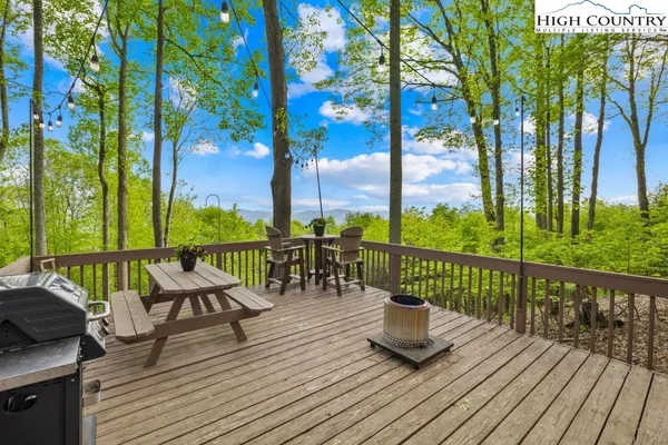a view of a chairs on the deck