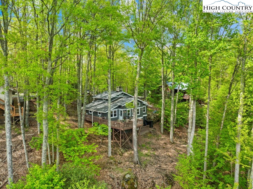844 Pine Ridge Road Beech Mountain, NC 28604 - Photo 5 of 34 a lawn chairs sitting in a garden