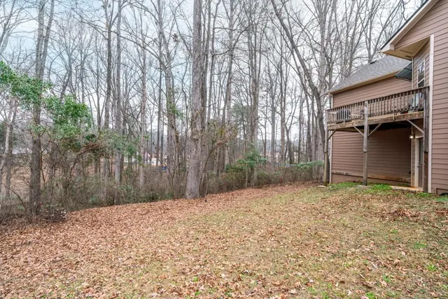 a backyard of a house