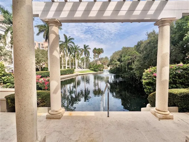 a front view of a multi story building