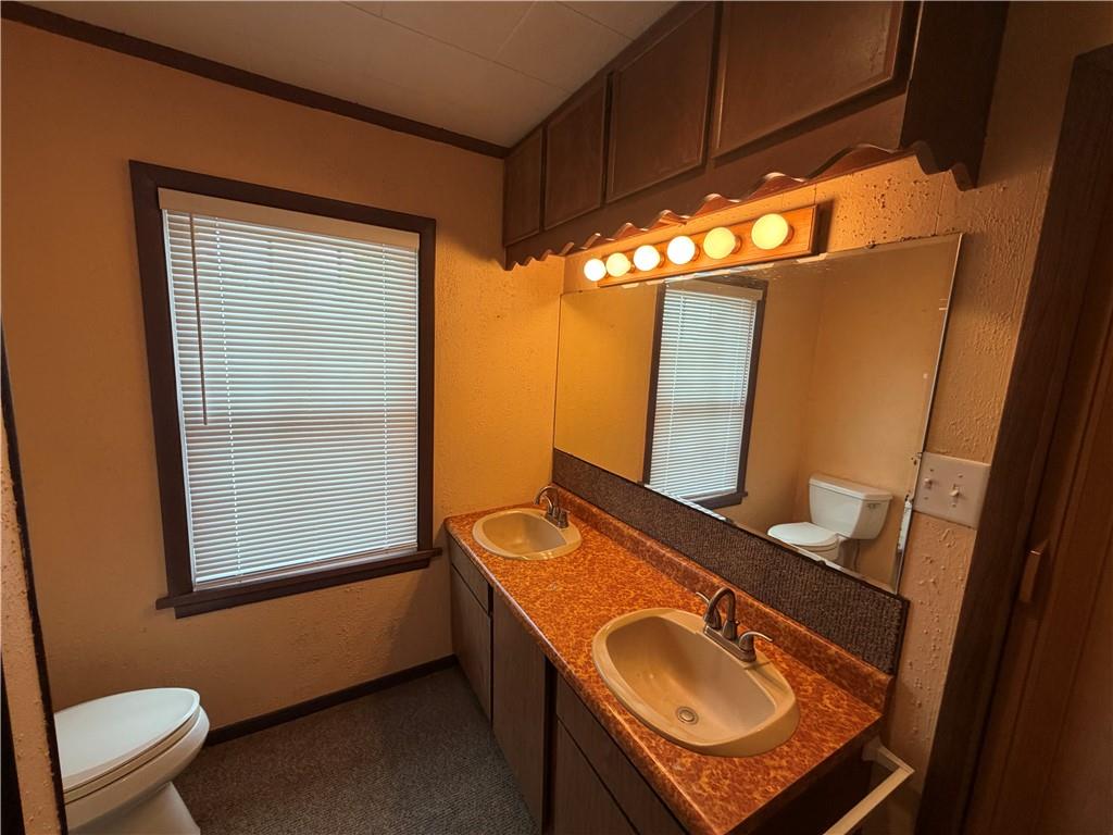 1041 4th Street Monongahela, PA 15063 - Photo 20 of 28 a bathroom with a sink mirror vanity and toilet