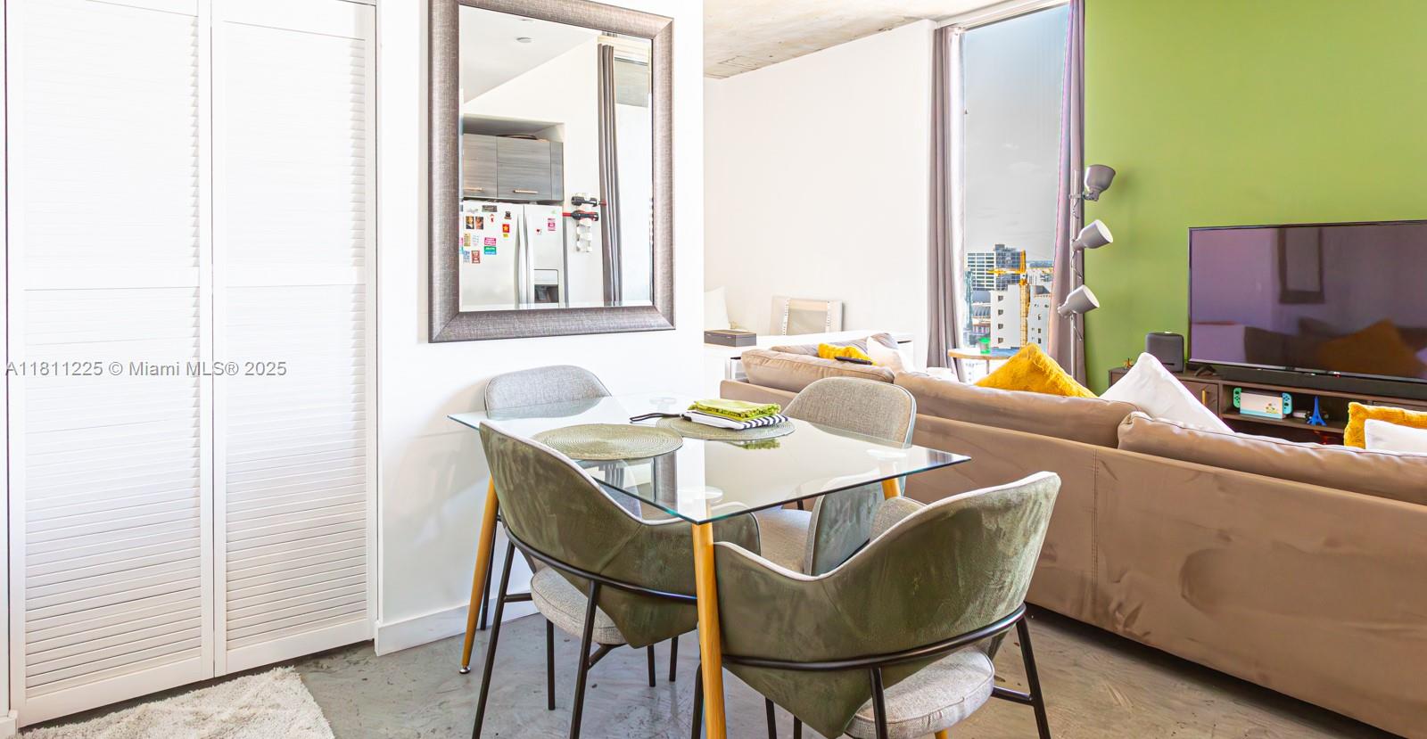 151 Southeast 1st Street, Unit 2204 Miami, FL 33131 - Photo 18 of 34 a dining room with furniture and window