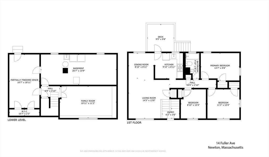 14 Fuller Avenue Newton, MA 02465 - Photo 27 of 27 a picture of a floor plan