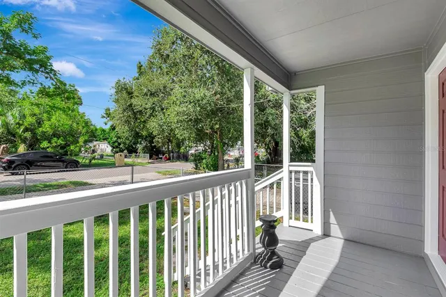 a view of balcony with couch