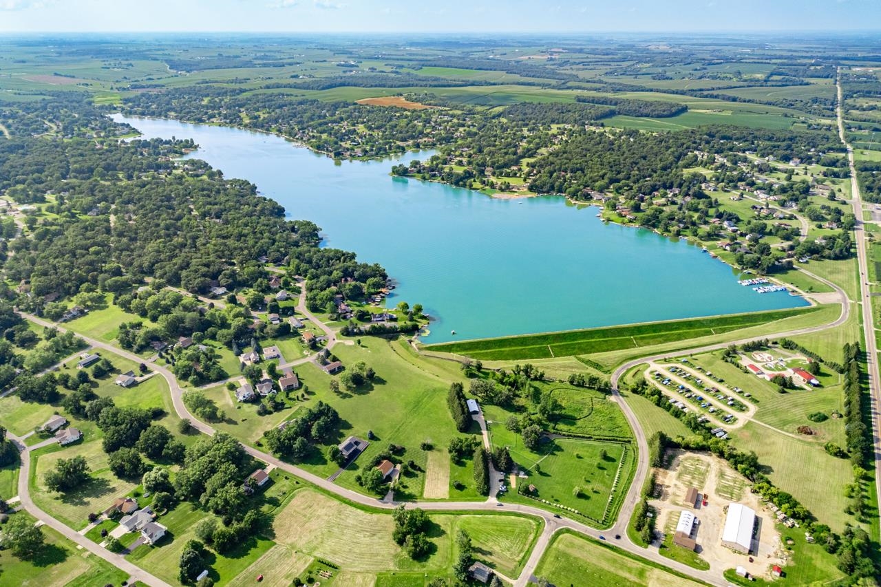 1726 Baintree Road Lake Summerset, IL 61019 - Photo 36 of 39 an aerial view of ocean with residential house with lake view
