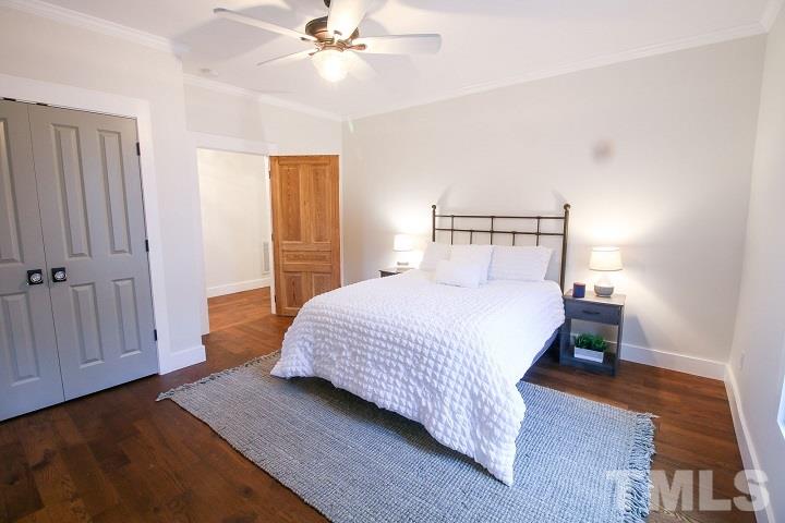 1007 South Person Street Raleigh, NC 27601 - Photo 16 of 25 Two extra large bedrooms are all that remain of the original house structure built in 1900. Every detail in these identical bedrooms has been redone. The north bedroom has an attached bath that's also accessible from the hall.