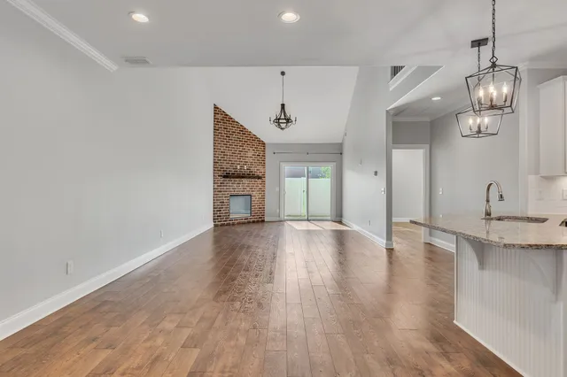 a view of an empty room and window