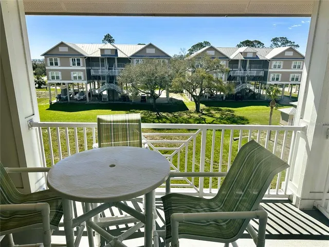 a view of a porch with a porch