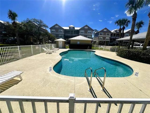 a front view of a building with street view