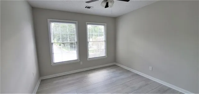 an empty room with a window