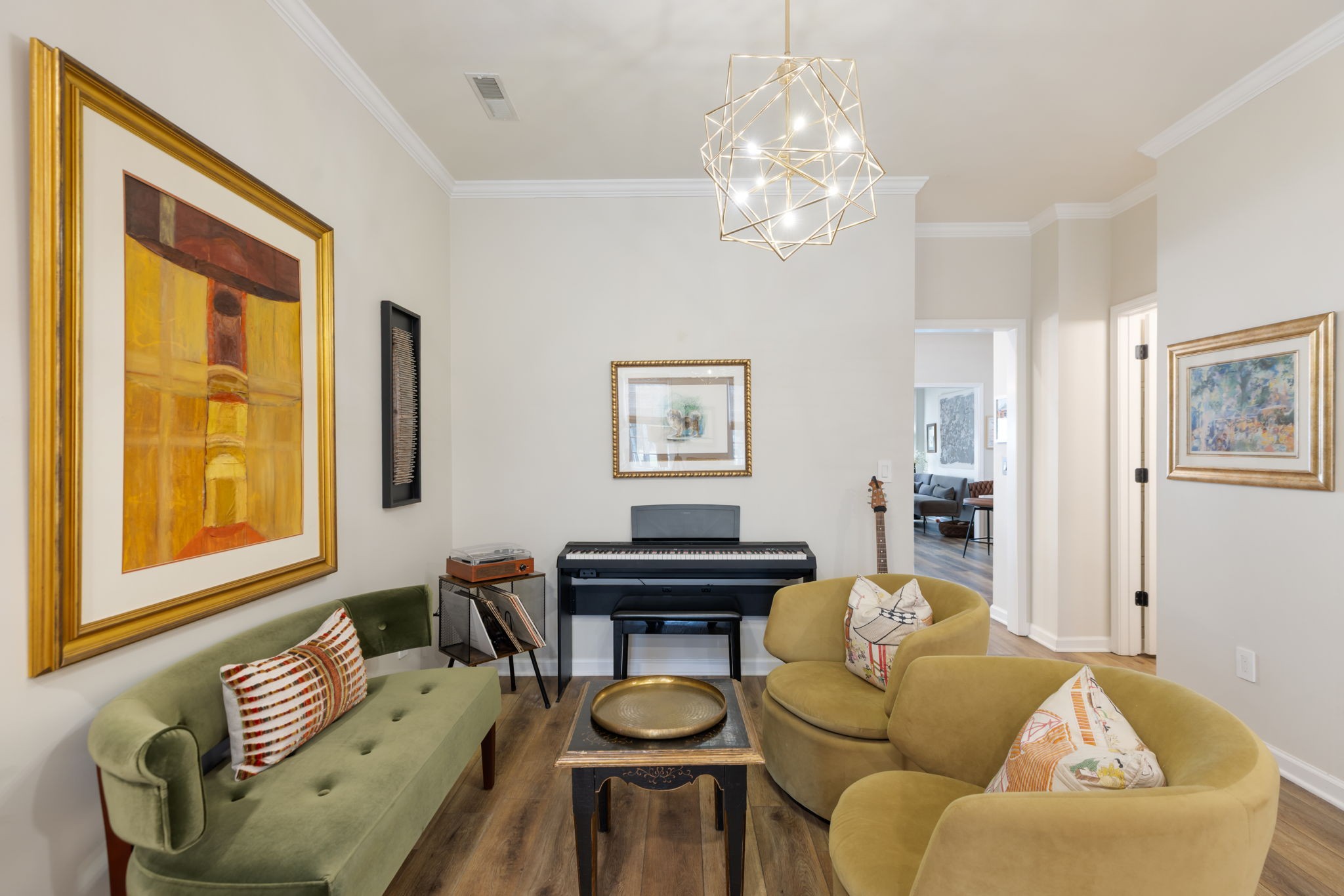 226 Pearl Street Franklin, TN 37064 - Photo 18 of 63 a living room with furniture a chandelier and a window