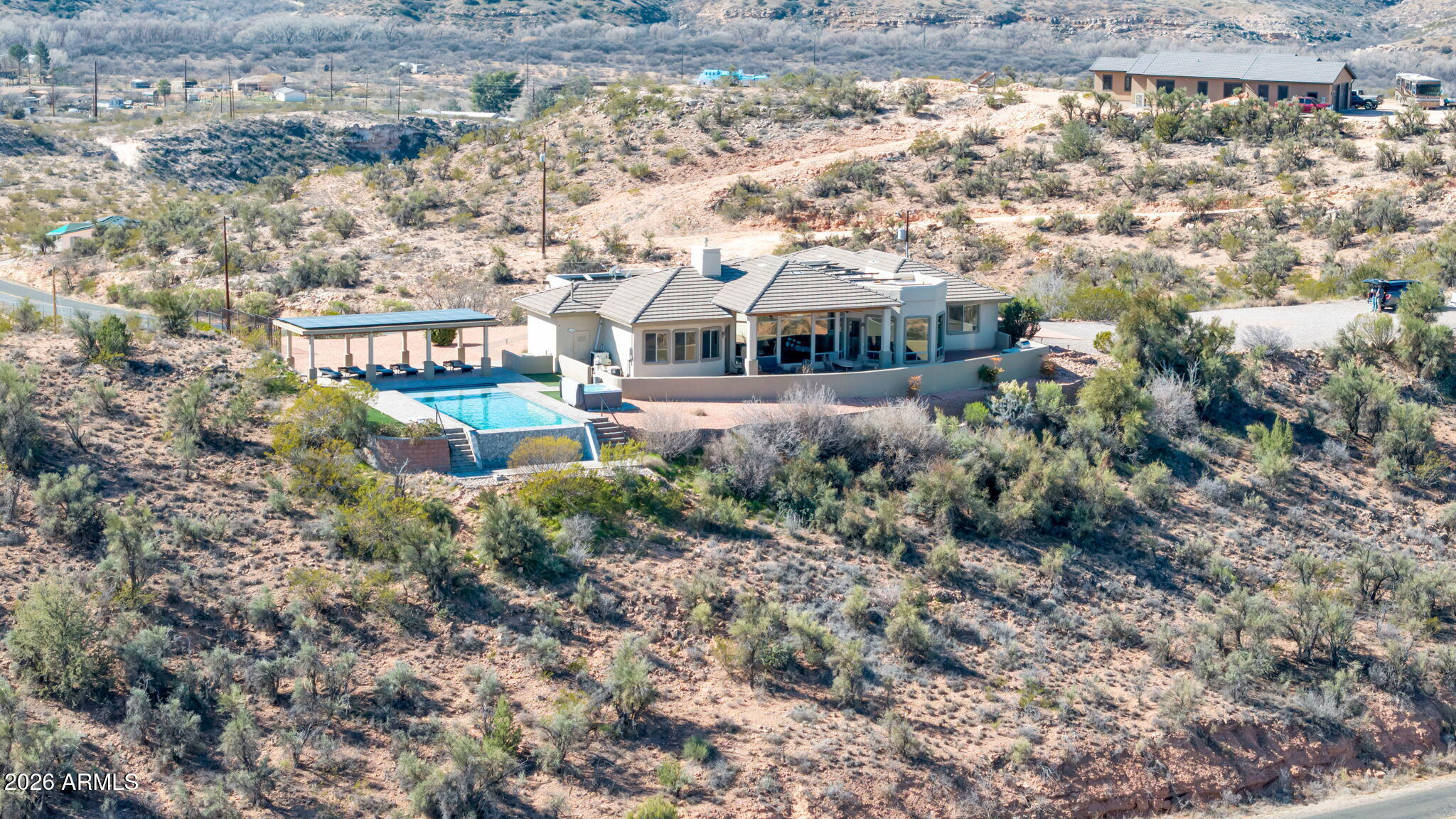 2550 South Tissaw Road Cornville, AZ 86325 - Photo 5 of 37 Aerial_Pool View_Highter