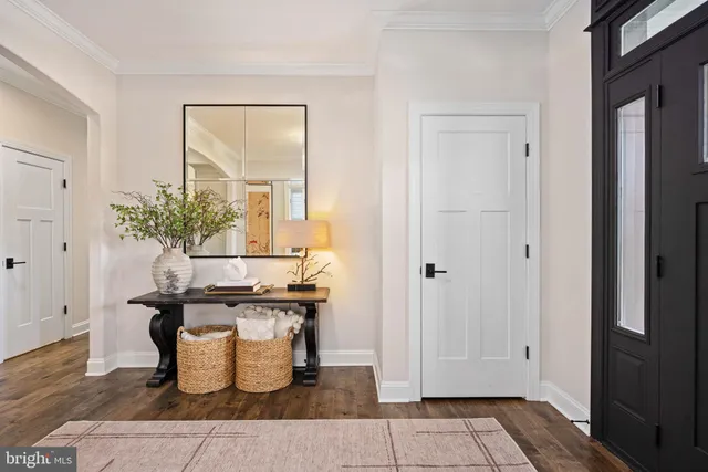 a dining room with table and chair