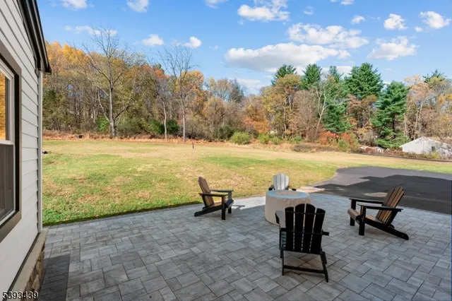 a view of outdoor space with seating area