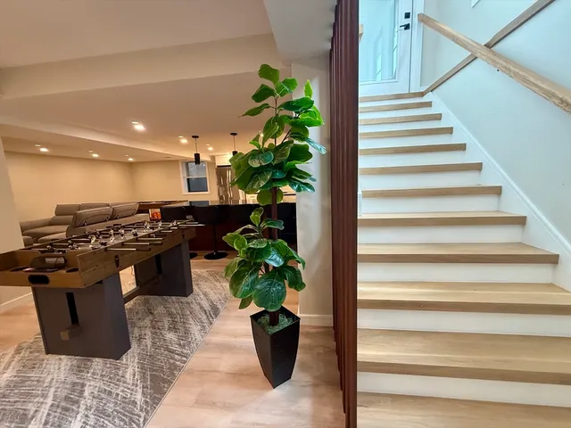 view of a room with gym equipment