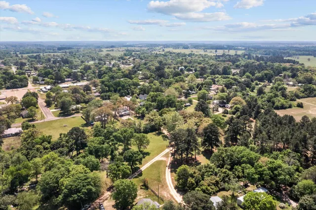 an aerial view of a city