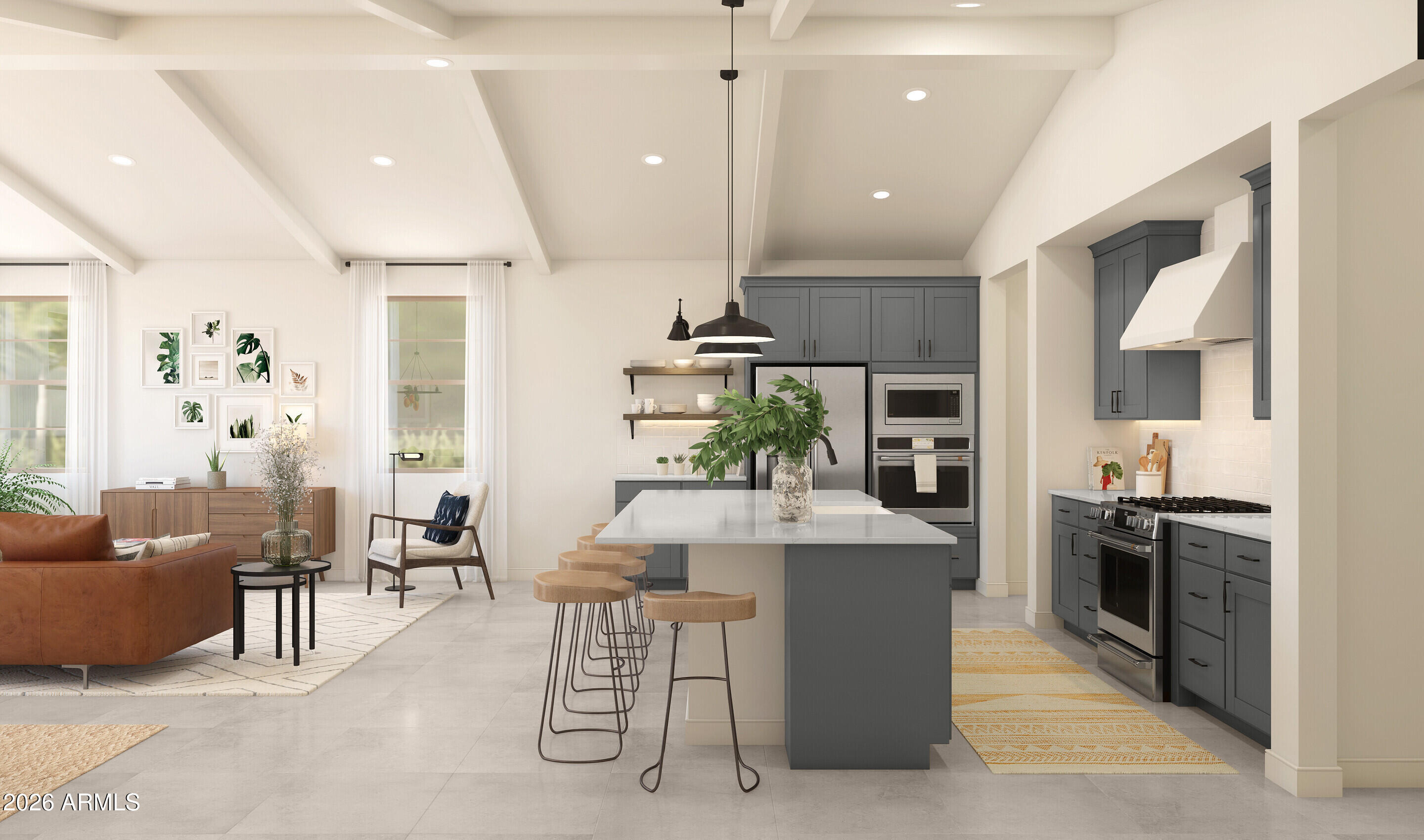 7748 West Sands Road Glendale, AZ 85303 - Photo 3 of 16 a kitchen with kitchen island stainless steel appliances a table and chairs