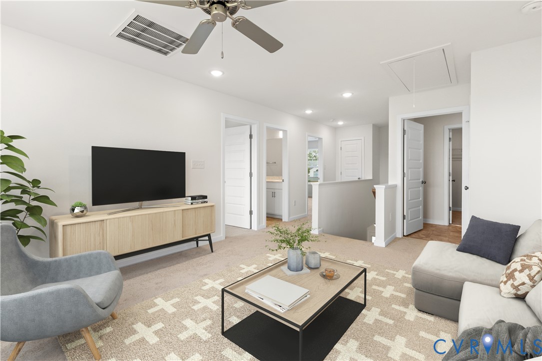 104 Pine Ridge Lane Farmville, VA 23901 - Photo 14 of 29 a living room with furniture and a flat screen tv