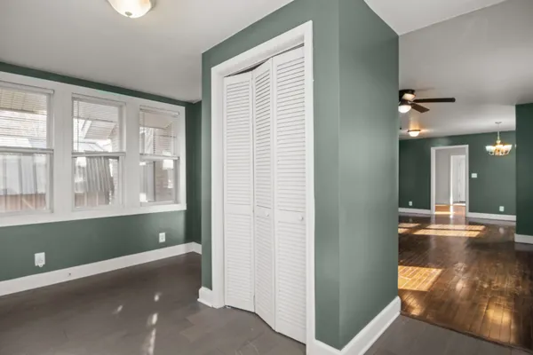 a view of an empty room and window