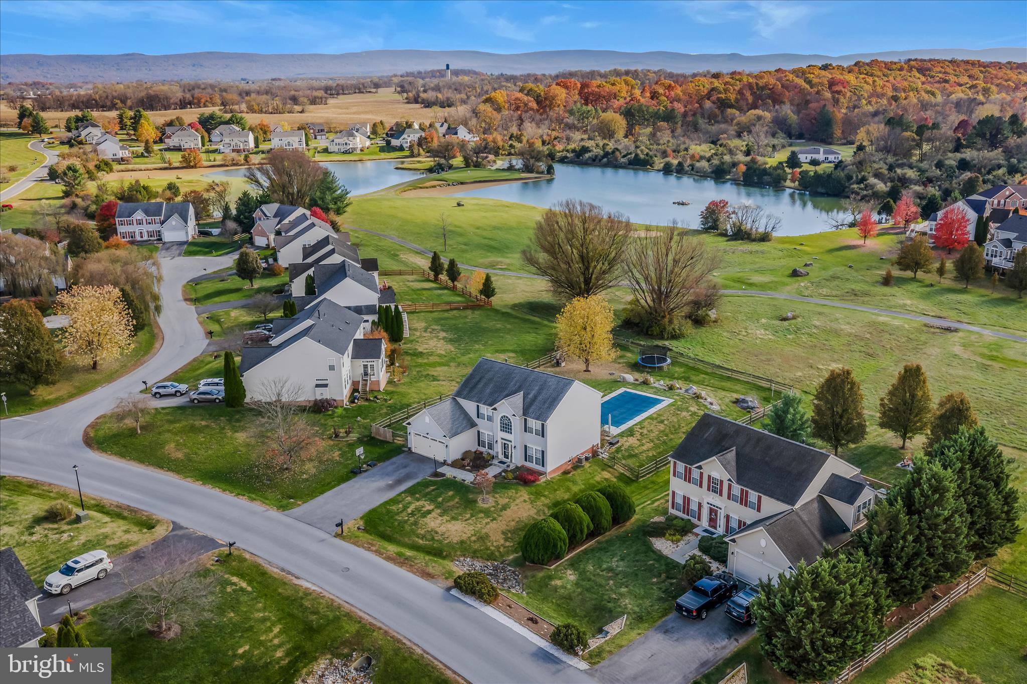 109 Turnberry Drive Charles Town, WV 25414 - Photo 71 of 77 an aerial view of a house with a lake view