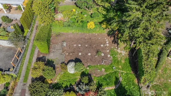 an aerial view of a residential houses