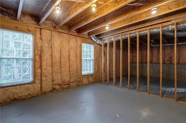 a view of front door with wooden floor