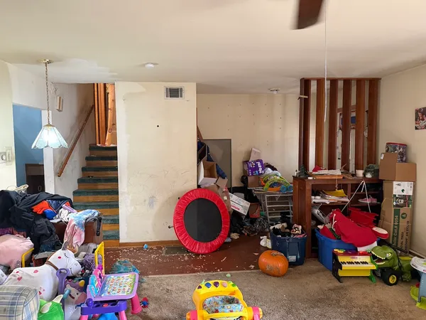 a room with toys and toys