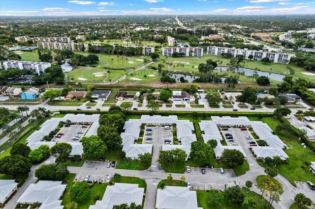 an aerial view of residential building with outdoor space