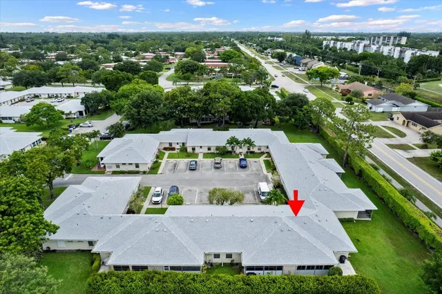 an aerial view of multiple houses