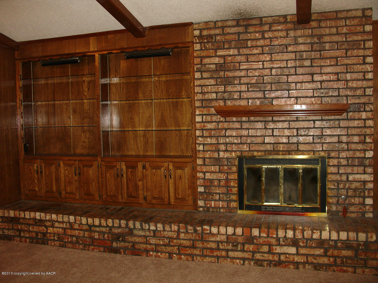 Fireplace & Book Shelf